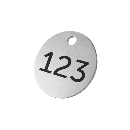 Silver numbered discs - 1 pc
