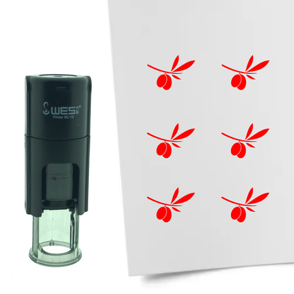 Tampon encreur branche d'olivier - Ø10 mm