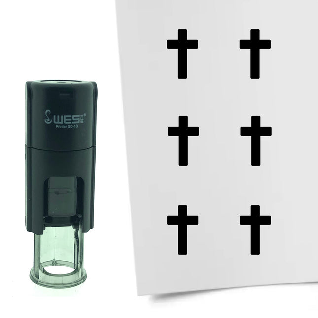 Cross stamp Ø10mm imprint - 1 pc