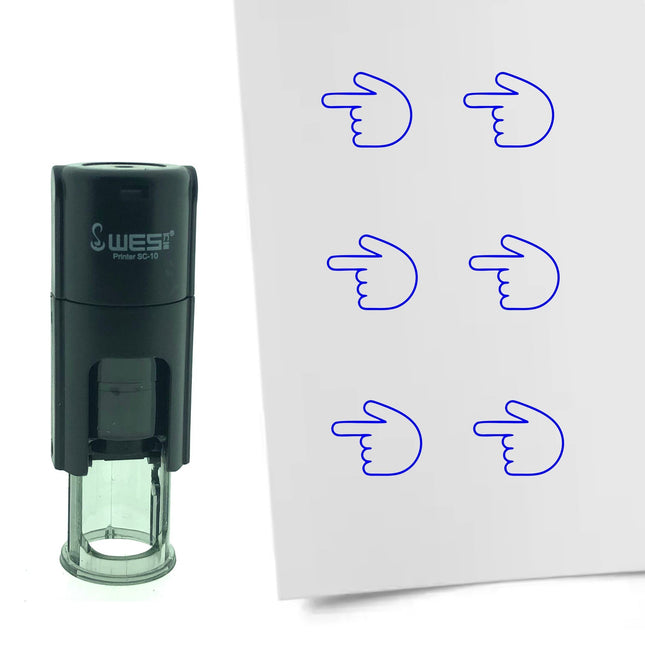 Pointing left stamp Ø10mm imprint - 1 pc