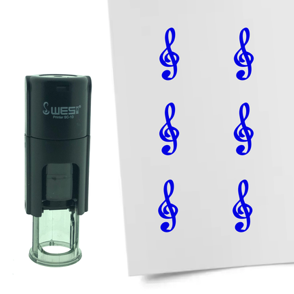 Stamp treble clef - 10 mm print