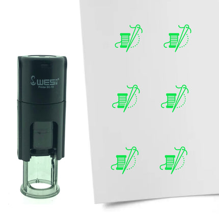 Needle and thread stamp Ø10mm imprint - 1 pc