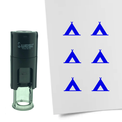 Tent stamp Ø10mm imprint - 1 pc