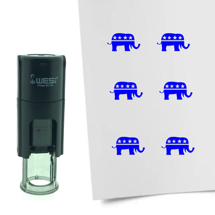 Tampon encreur éléphant des républicains - Ø10 mm