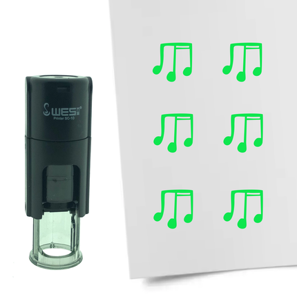 Stamp music notes - 10 mm print