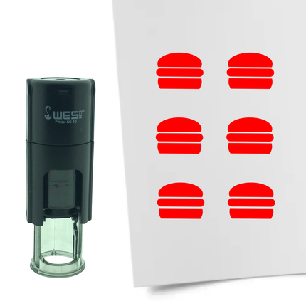 Stamp hamburger - 10 mm print