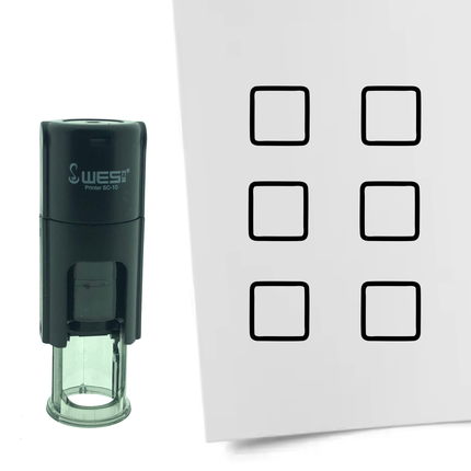 Empty checkbox stamp Ø10mm imprint - 1 pc