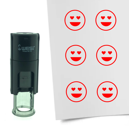 Love smiley stamp Ø10mm imprint - 1 pc