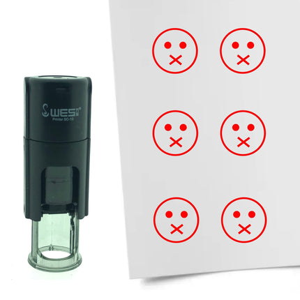 Silent smiley stamp Ø10mm imprint - 1 pc