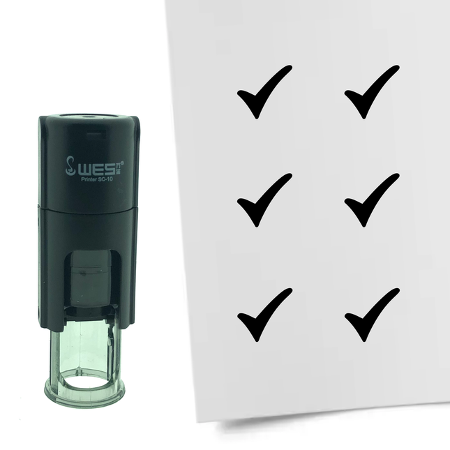 Check mark stamp Ø10mm imprint - 1 pc