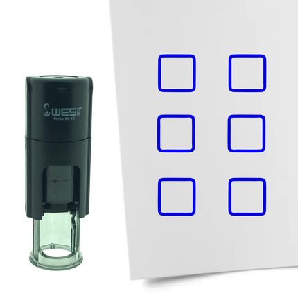 Empty checkbox stamp Ø10mm imprint - 1 pc