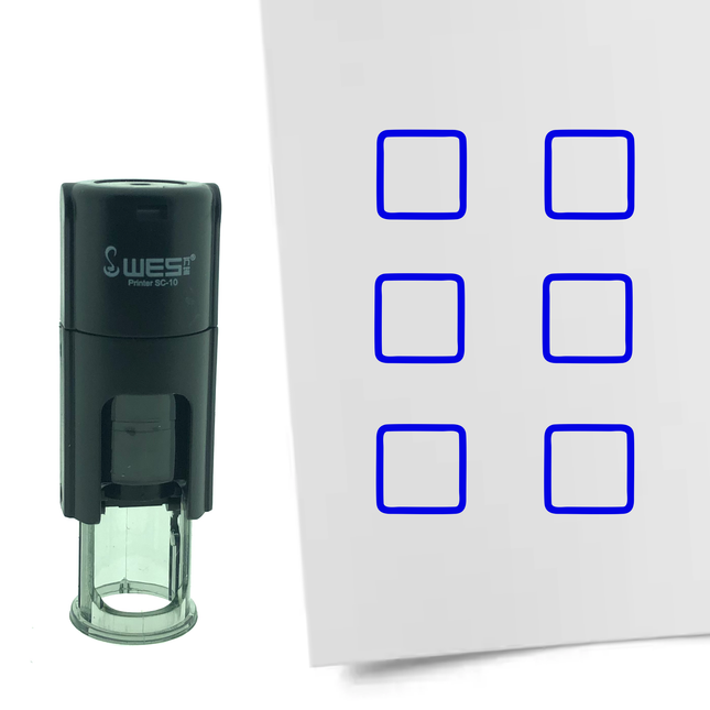 Empty checkbox stamp Ø10mm imprint - 1 pc