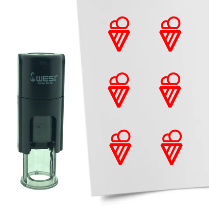 Stamp ice cream - 10 mm print