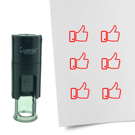 Thumbs up stamp Ø10mm imprint - 1 pc