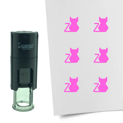 Stamp cat - 10 mm print