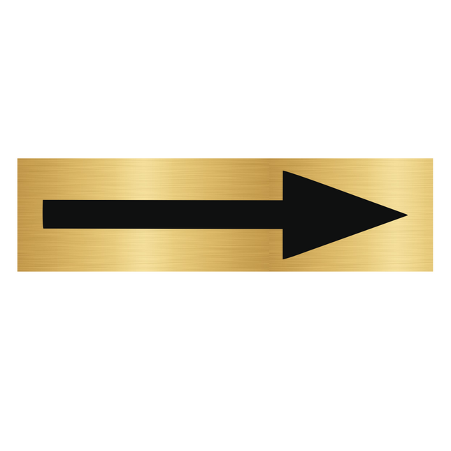 Arrow gold door sign 165x45mm - 1 pc