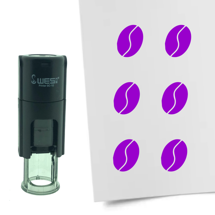 Stamp coffee bean - 10 mm print