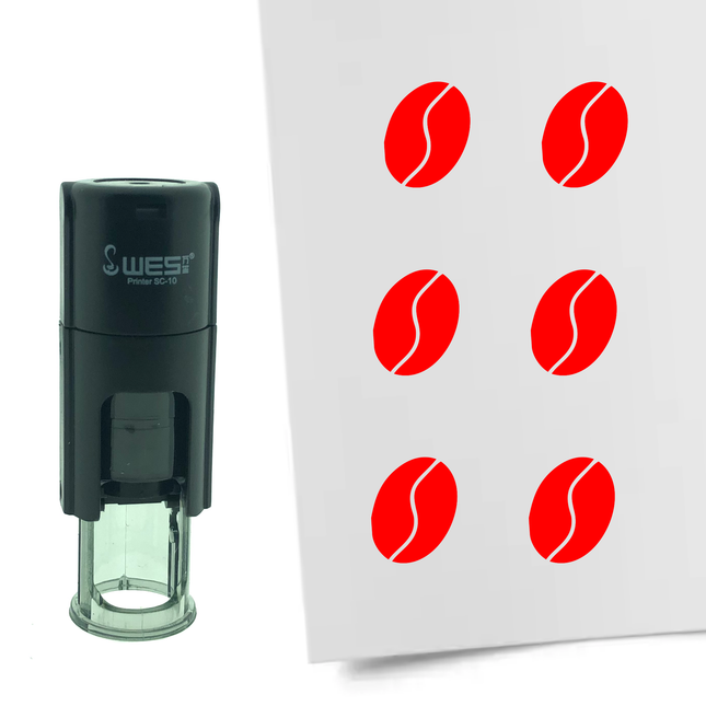 Stamp coffee bean - 10 mm print