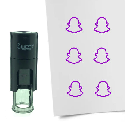 Snapchat logo stamp Ø10mm imprint - 1 pc