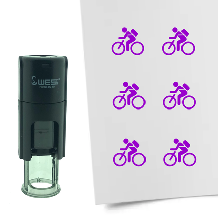 Stamp bicycle - 10 mm print