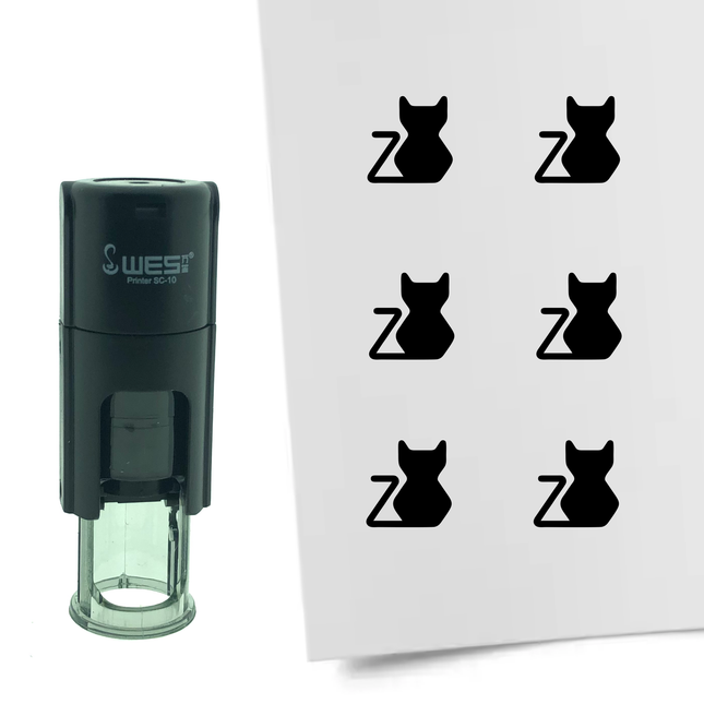 Stamp cat - 10 mm print