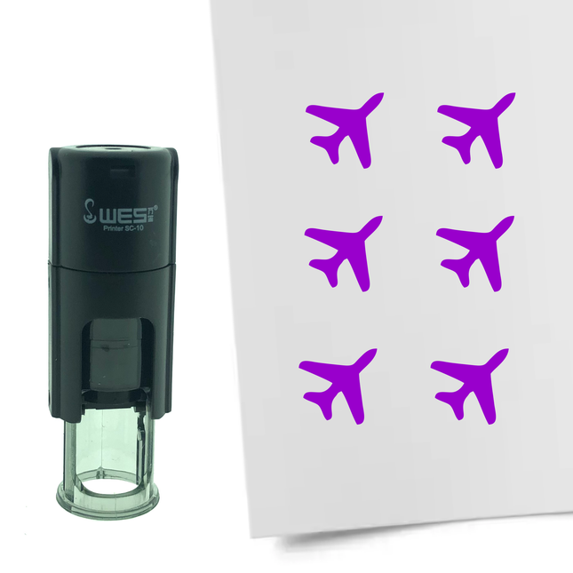 Airplane stamp Ø10mm imprint - 1 pc