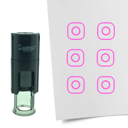 Instagram logo stamp Ø10mm imprint - 1 pc