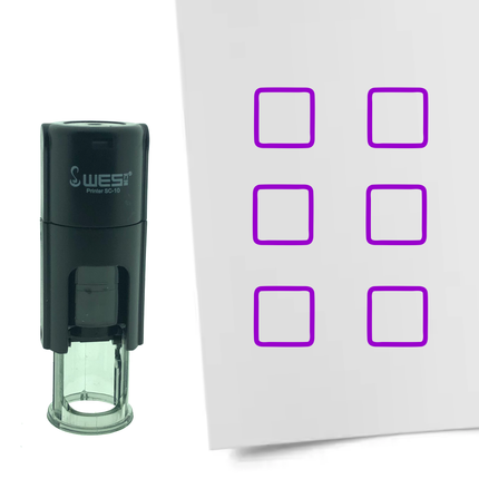 Empty checkbox stamp Ø10mm imprint - 1 pc