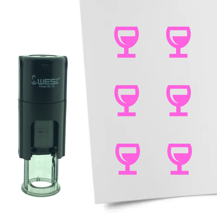 Stamp wine glass - 10 mm print
