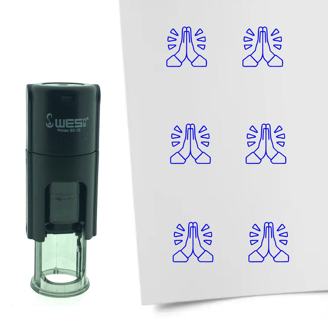 Folded hands stamp Ø10mm imprint - 1 pc