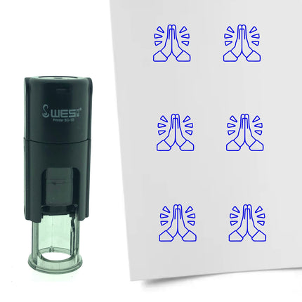 Stamp folded hands - 10 mm print