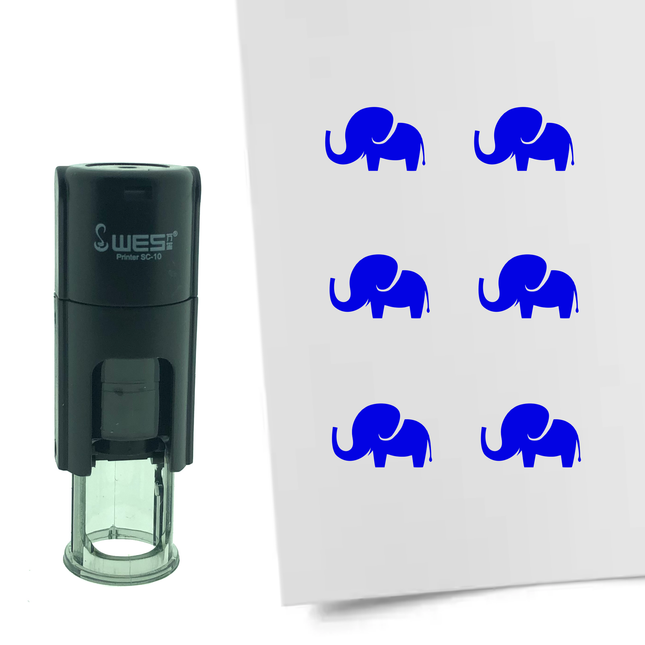 Stamp elephant - 10 mm print