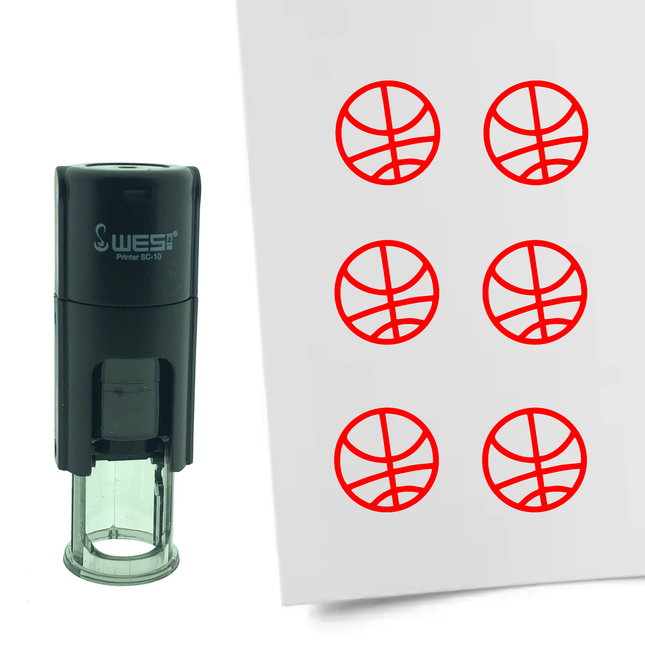 Basketball stamp Ø10mm imprint - 1 pc