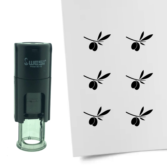 Olive branch stamp Ø10mm imprint - 1 pc