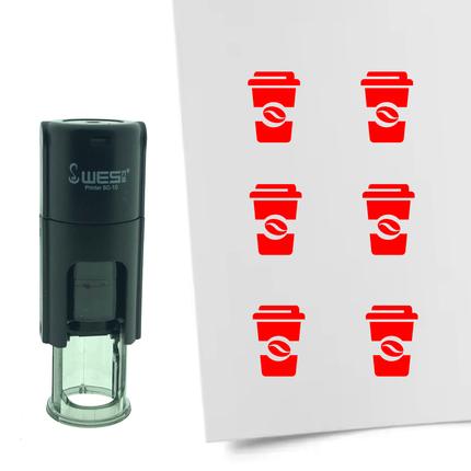 Coffee to go stamp Ø10mm imprint - 1 pc