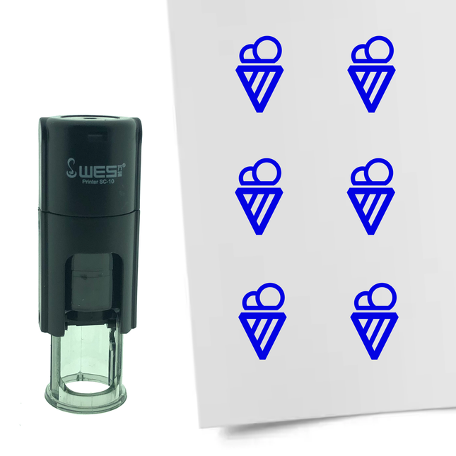 Ice cream stamp Ø10mm imprint - 1 pc