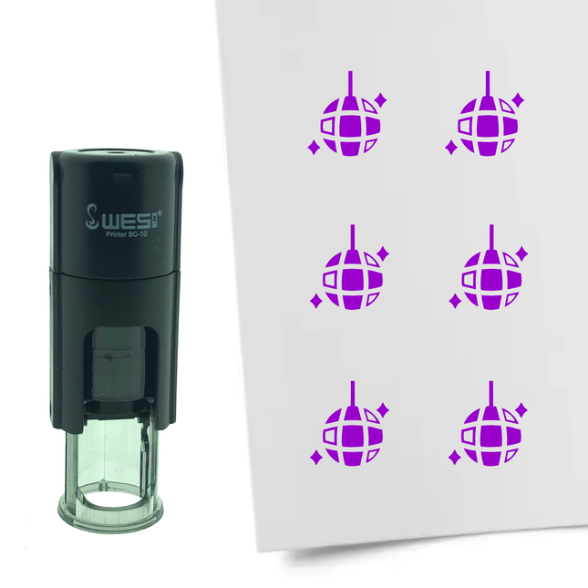 Disco ball stamp Ø10mm imprint - 1 pc