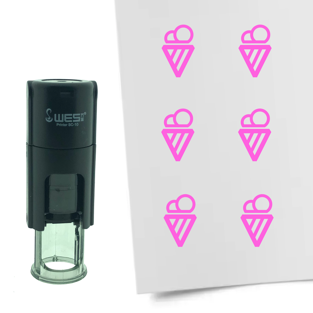 Ice cream stamp Ø10mm imprint - 1 pc