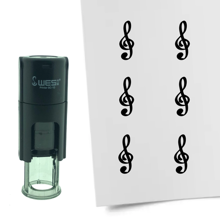 Stamp treble clef - 10 mm print