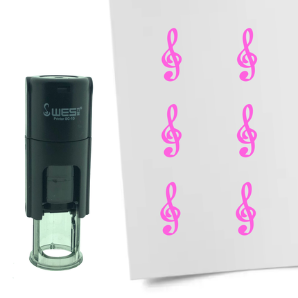 Stamp treble clef - 10 mm print