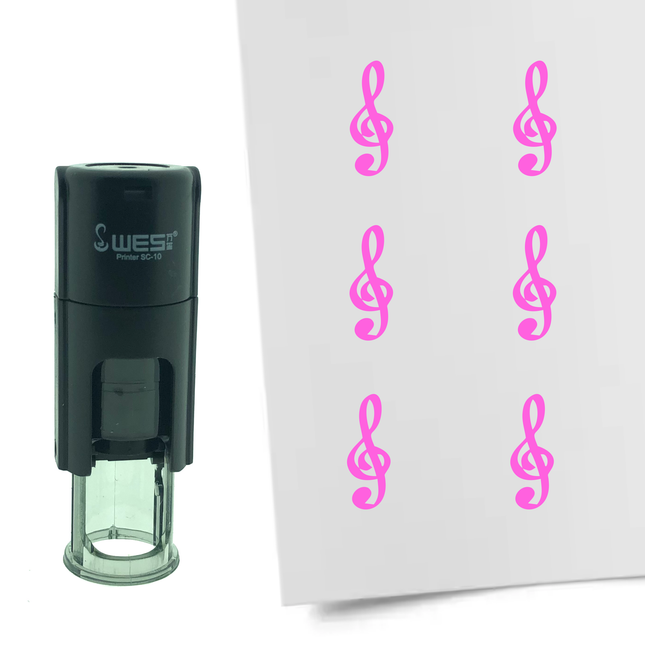 Treble clef stamp Ø10mm imprint - 1 pc