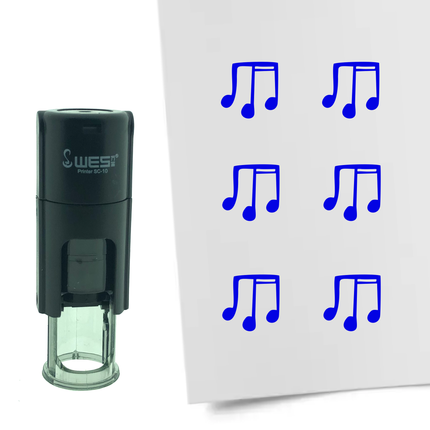 Stamp music notes - 10 mm print