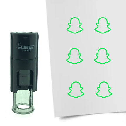 Snapchat logo stamp Ø10mm imprint - 1 pc