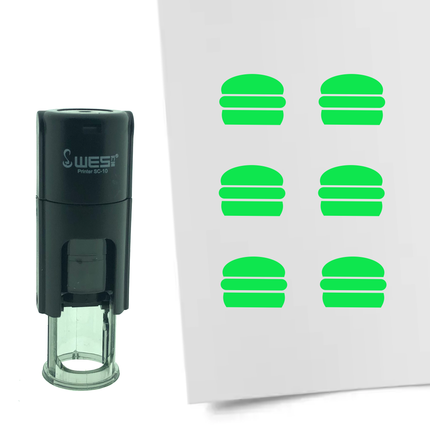 Stamp hamburger - 10 mm print