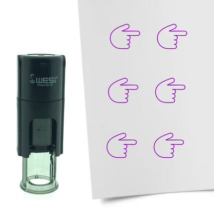 Pointing right stamp Ø10mm imprint - 1 pc
