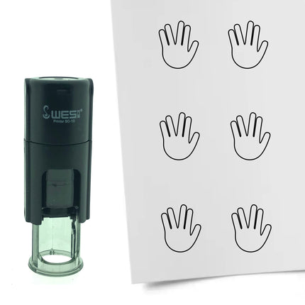 Mr. Spock greeting stamp Ø10mm imprint - 1 pc