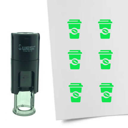 Stamp coffee to go - 10 mm print