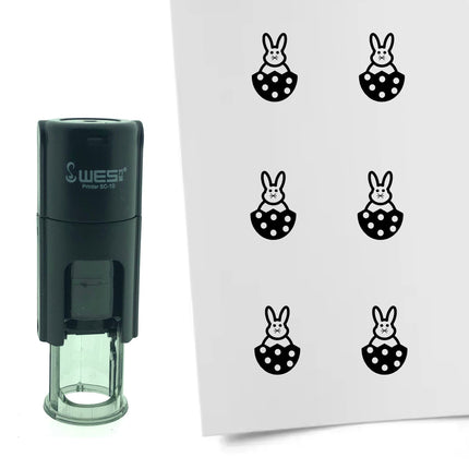 Stamp Easter bunny in egg - 10 mm print