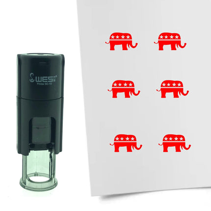 Stamp Republicans - 10 mm print