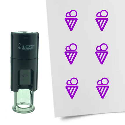 Stamp ice cream - 10 mm print